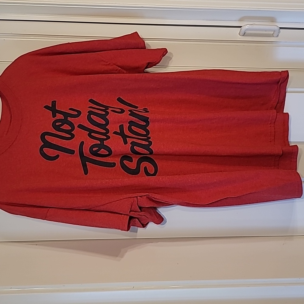 T-shirt Red "Not Today Satan"